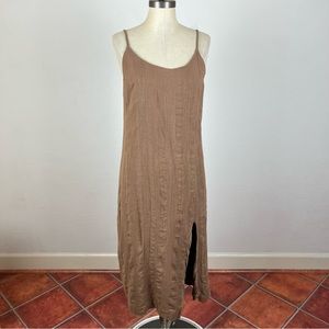 Free People Brown Textured Maxi Dress